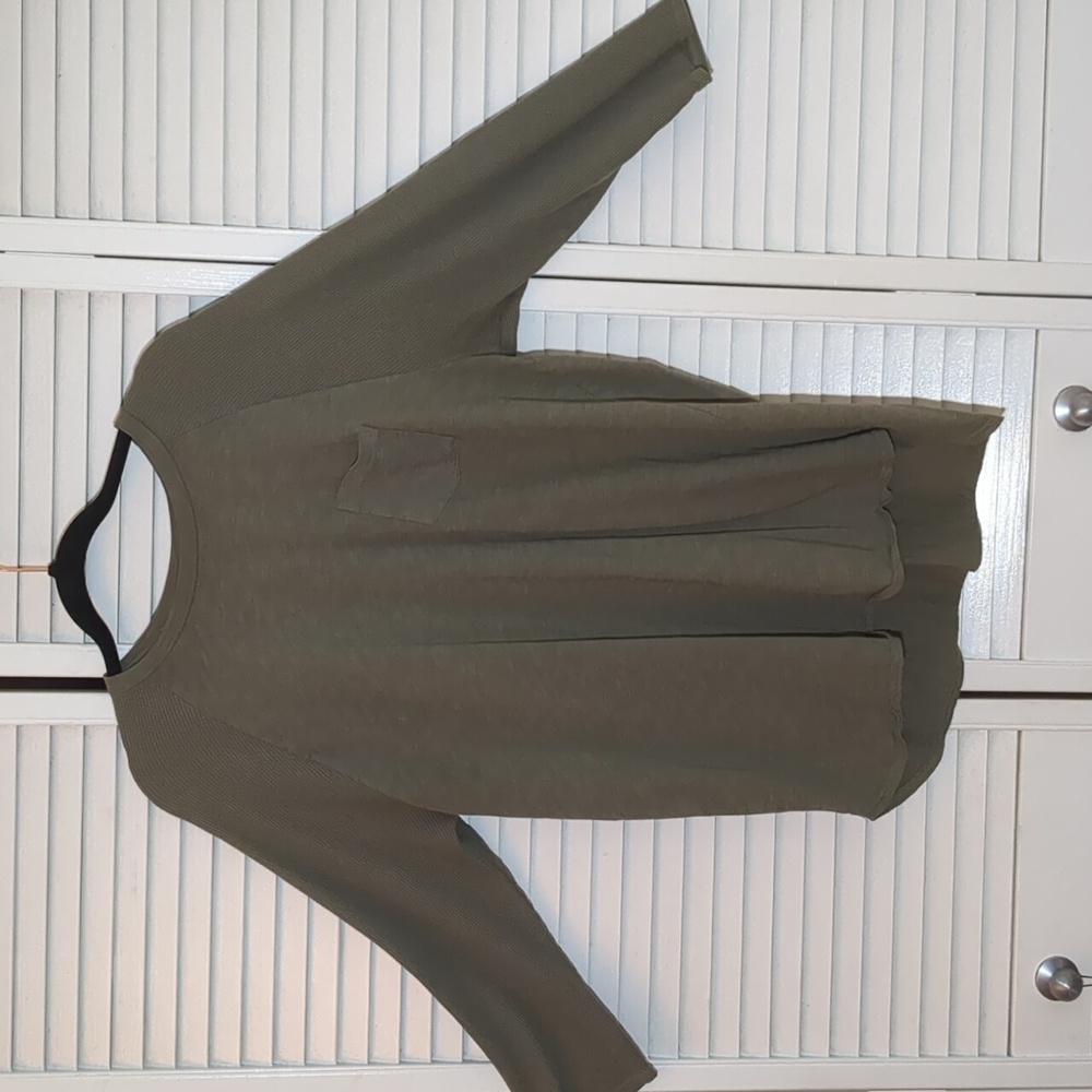 Olive Mossimo 3/4 Quarter Baseball Shirt